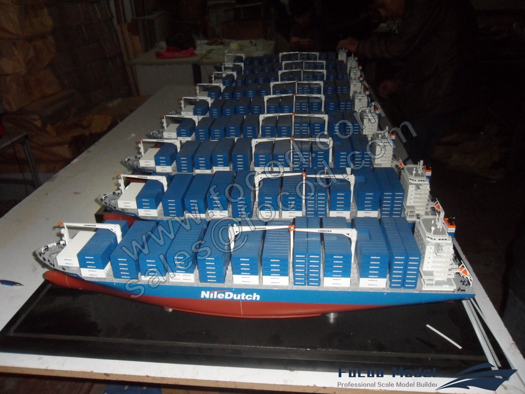 custom made model of Nile Dutch container ship